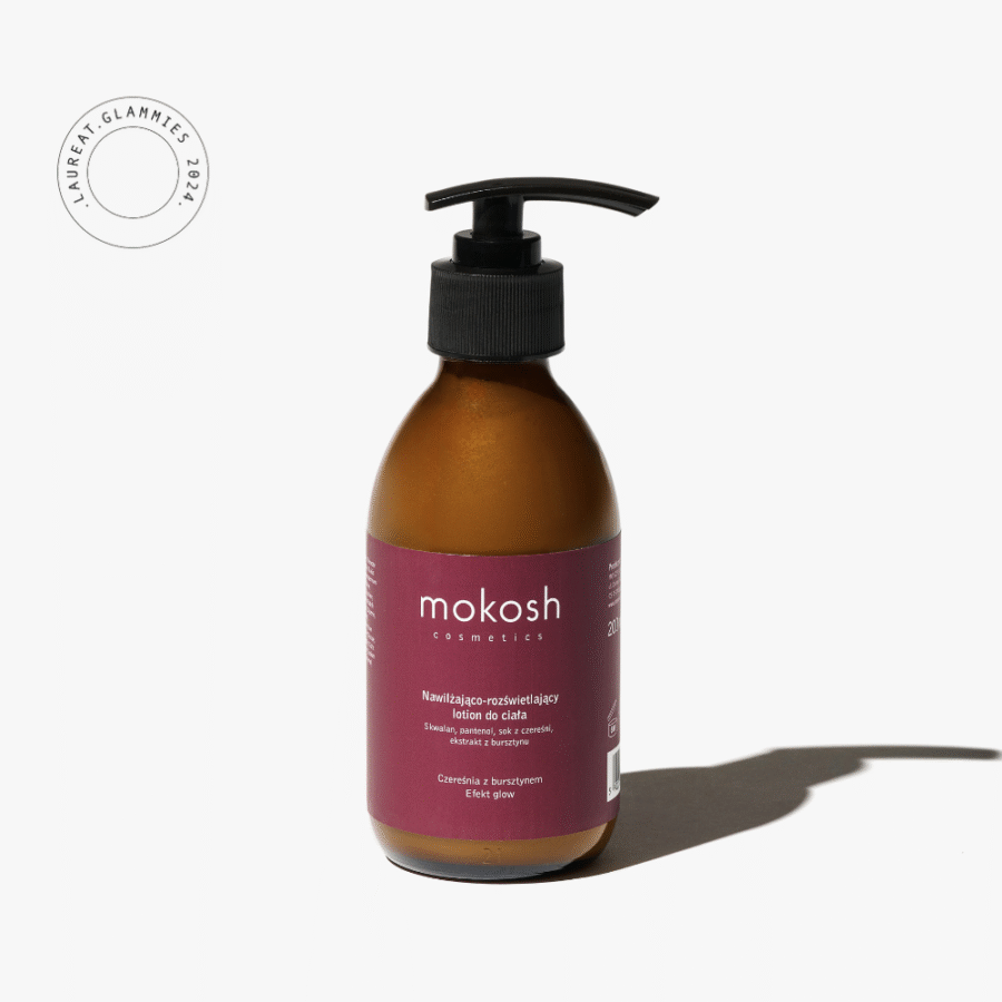 Nawilżająco-rozświetlający lotion do ciała Czereśnia z bursztynem Efekt glow 200 ml