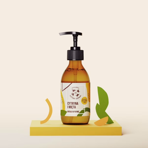 Cytryna i Mięta - naturalne mydło w płynie 300ml 4 Szpaki