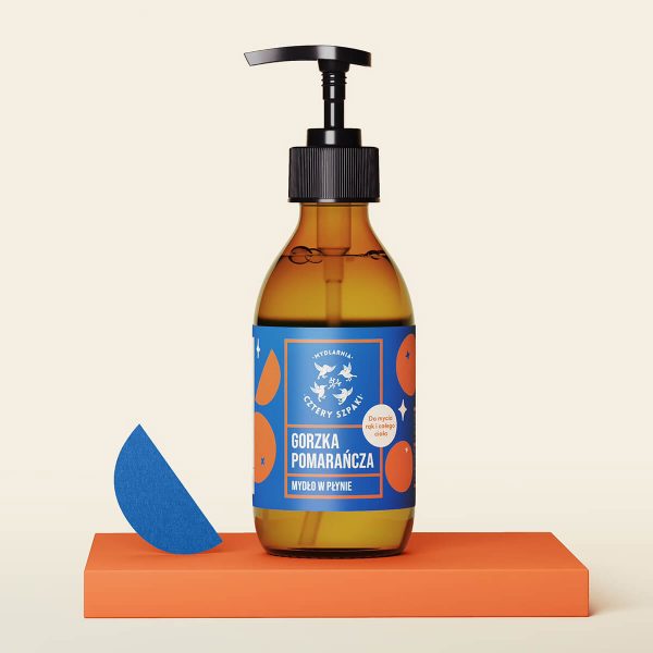 Gorzka Pomarańcza - naturalne mydło w płynie 300ml 4 Szpaki