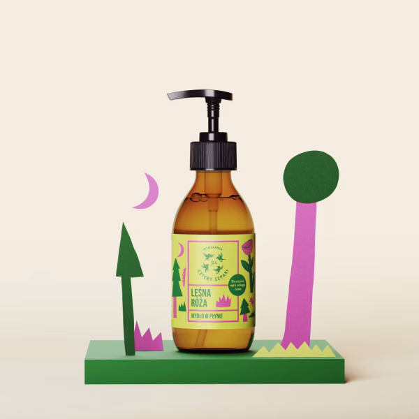 Leśna Róża - naturalne mydło w płynie 300ml 4 Szpaki